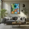 Dreaming Fishes oil painting in a Livingroom