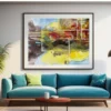 Lively Reality oil painting in a Livingroom