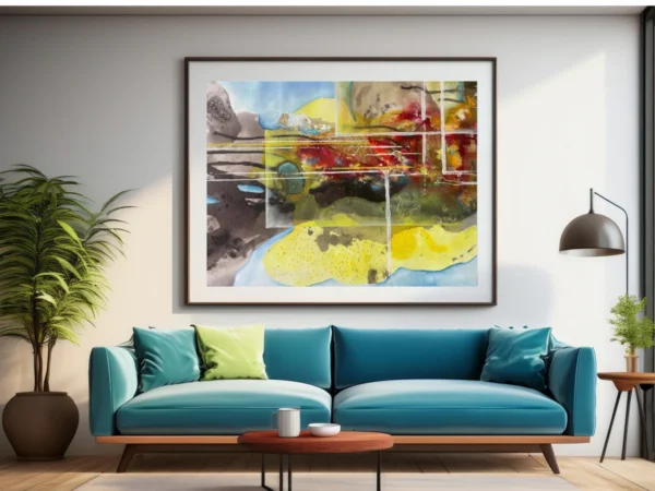 Lively Reality oil painting in a Livingroom
