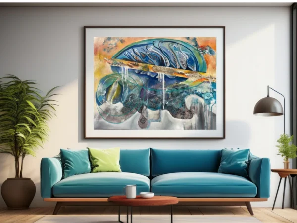 Threads of Dissonance oil painting by Sandra Garcia.