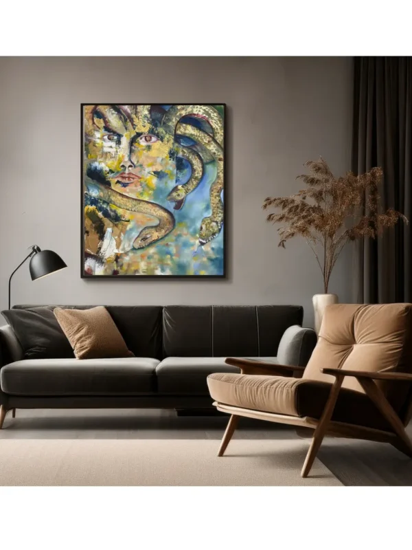 Inner Medusa in a dark living room