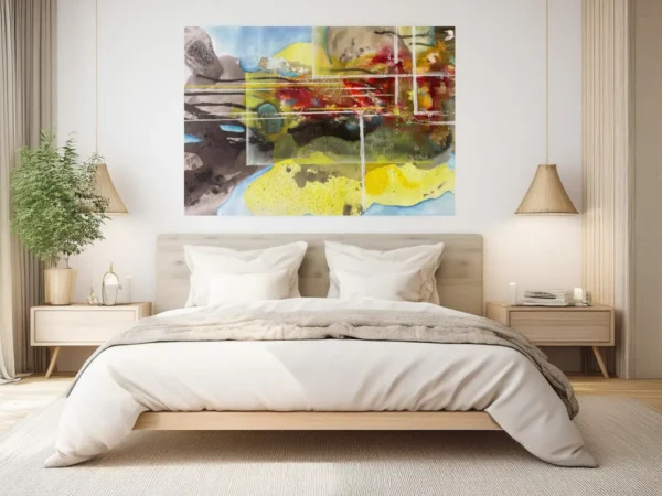 Lively Reality oil painting in a bedroom's wall
