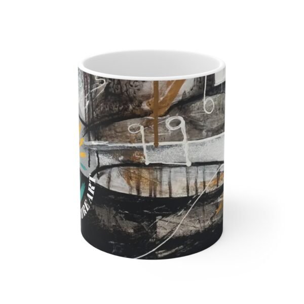Awakened Future Art Ceramic Mug – 11oz | Front & Back Artwork