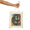 Awakened Future Art Tote Bag – Black Cat Artwork | Cotton Canvas