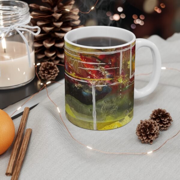 Awakened Future Art Ceramic Mug 11oz - Collection: Lively Reality – Realidad Vibrante