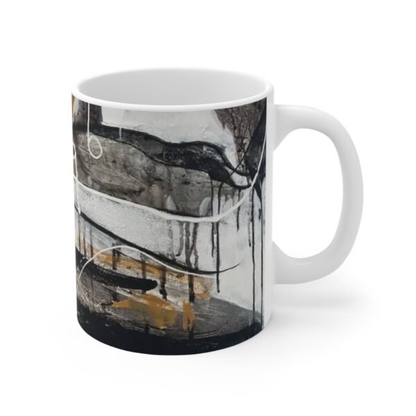 Awakened Future Art Ceramic Mug – 11oz | Front & Back Artwork