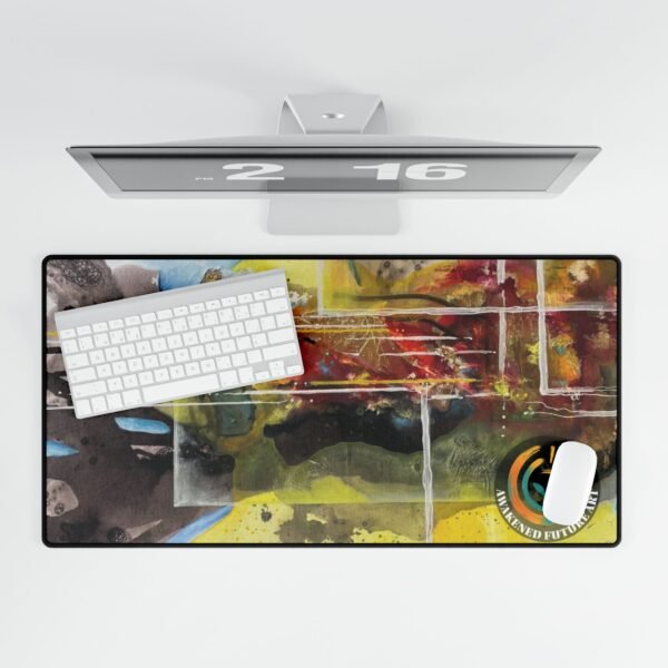 Awakened Future Art Desk Mat – Lively Reality | Anti-Slip Artistic Mouse Pad