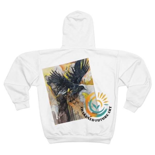 Awakened Future Art Zip Hoodie – Front Logo & Back Artwork