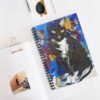 "Night Sentinel" Awakened Future Art Spiral Notebook – Black Cat Cover | 118 Pages
