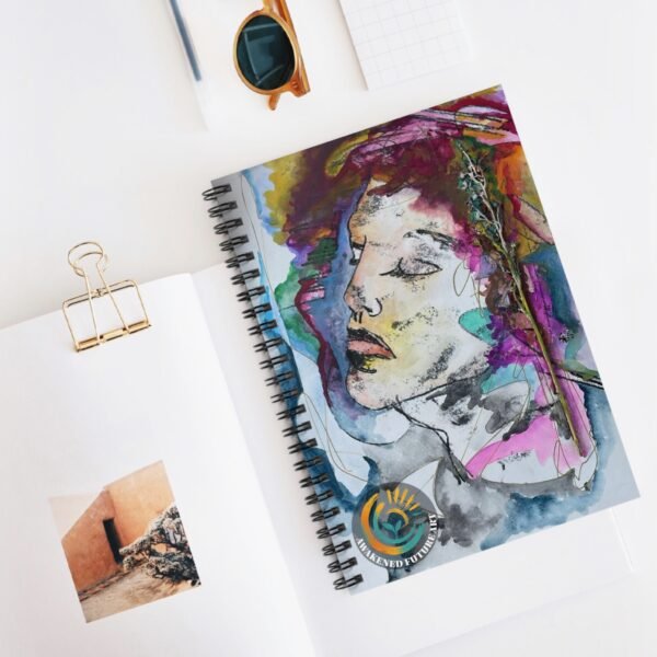 "The Face 2" Artistic Spiral Notebook – Abstract Portrait Journal - 118 Pages