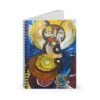 "Essence of Isis" Awakened Future Art Spiral Notebook – Black Cat Cover | 118 Pages