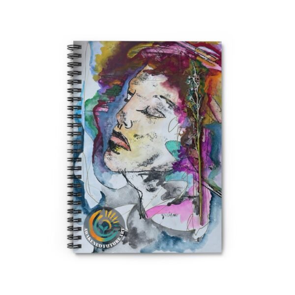 "The Face 2" Artistic Spiral Notebook – Abstract Portrait Journal - 118 Pages