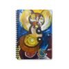 "Essence of Isis" Awakened Future Art Spiral Notebook – Black Cat Cover | 118 Pages
