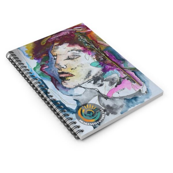 "The Face 2" Artistic Spiral Notebook – Abstract Portrait Journal - 118 Pages